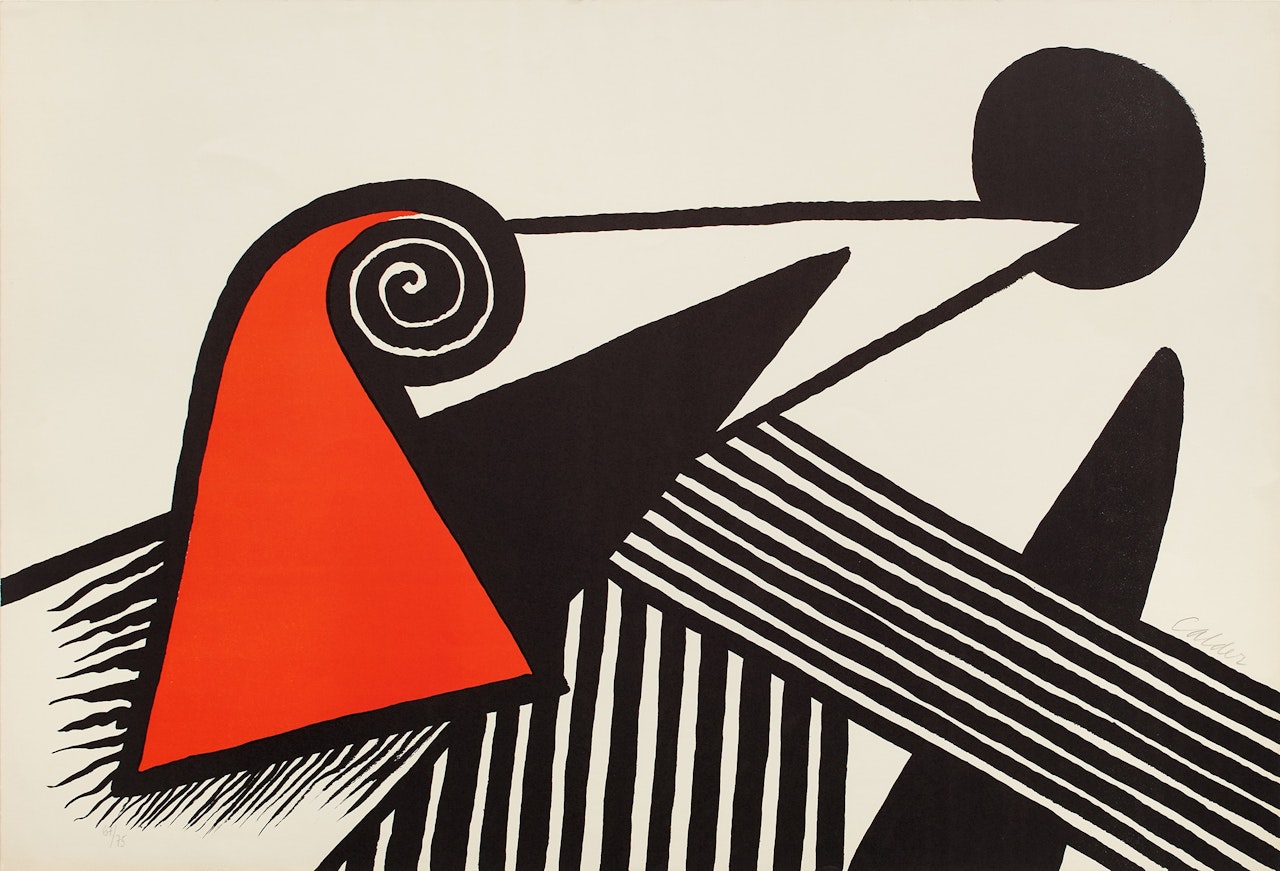 Bonnet Phrygien et barres de feu (Phrygian Cap and Bars of Fire) by Alexander Calder