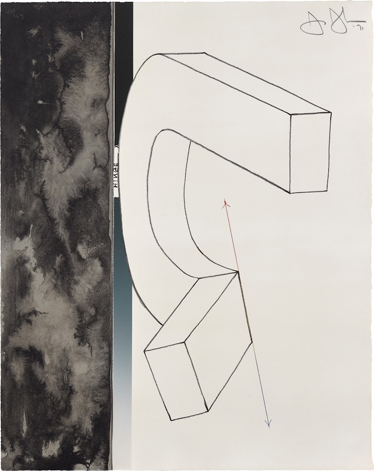 Bent "U", from Fragment-According to What series (G. 291, ULAE 140) by Jasper Johns