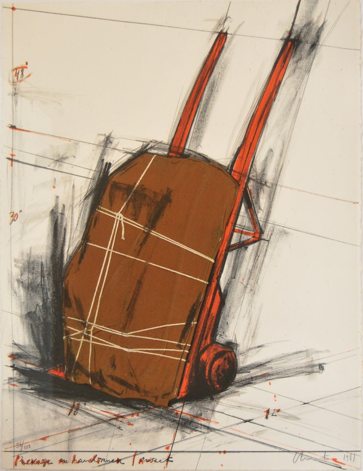 Package on a Handtruck by Christo