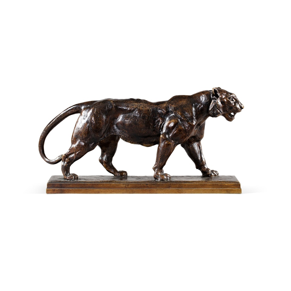 Walking Tiger (on plinth) | Tigre qui marche (sur plinthe), vers 1844 by Antoine-Louis Barye