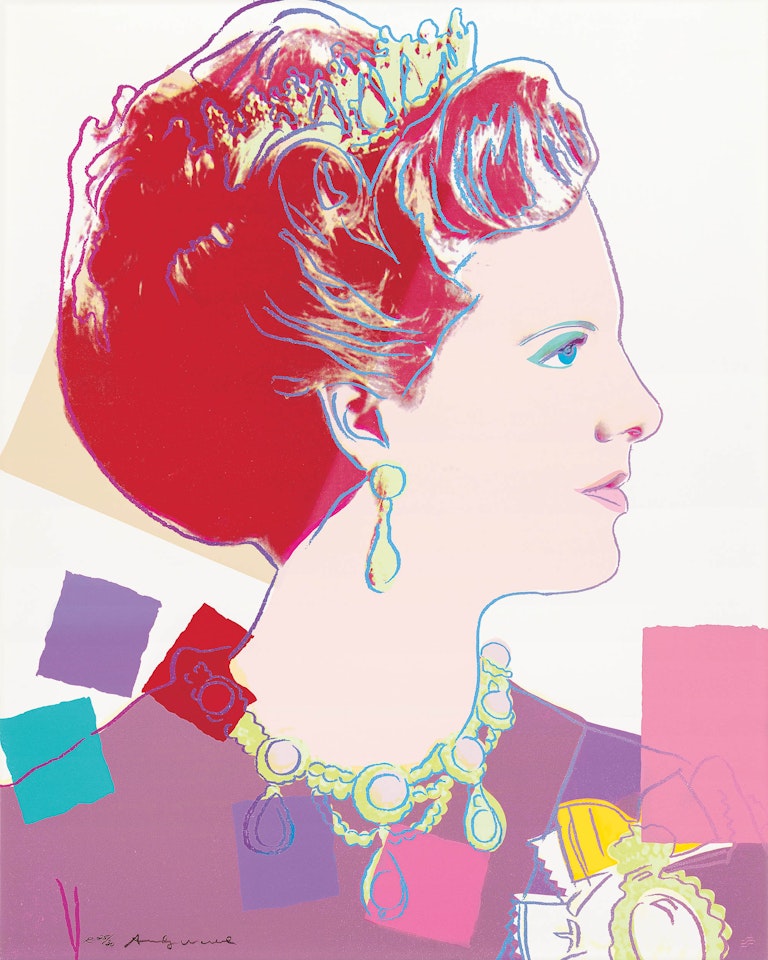 Reigning Queens : Royal Edition : Queen Margrethe II of Denmark by Andy Warhol