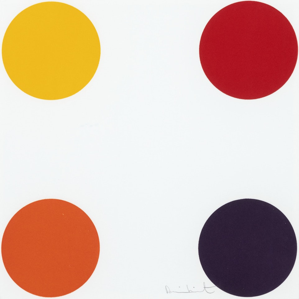 Elaidoyl Chloride : 40 Woodcut Spots by Damien Hirst