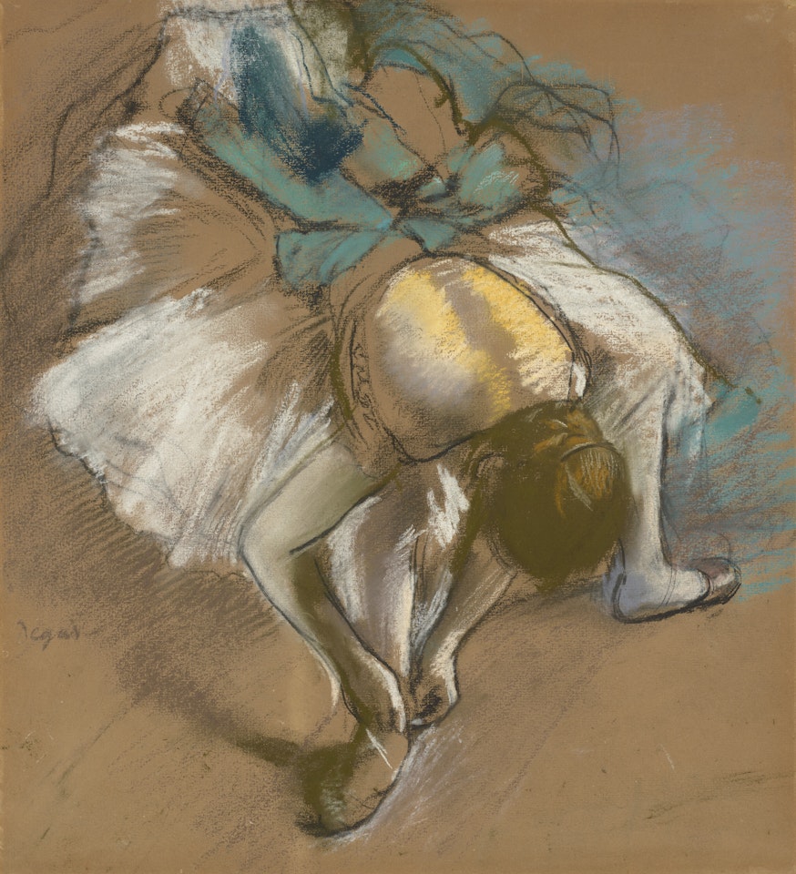 Danseuse attachant son chausson by Edgar Degas