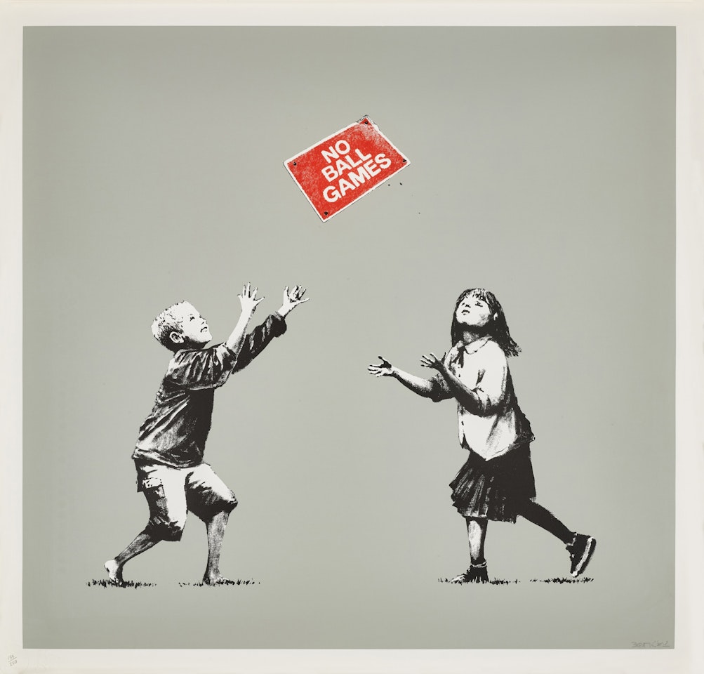 No Ball Games (Grey) by Banksy
