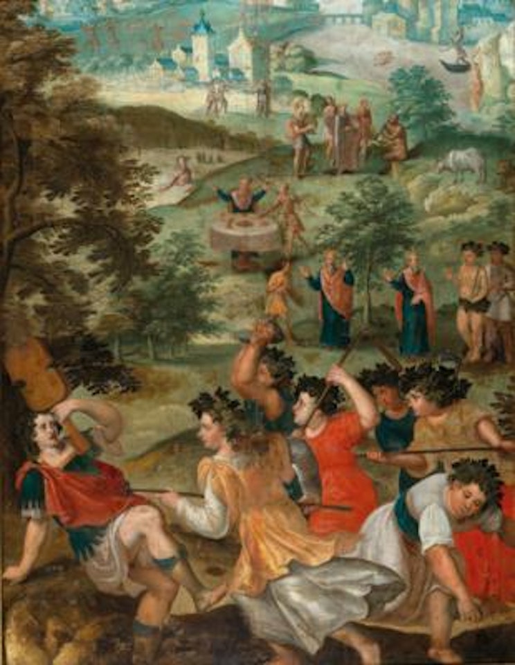 Orpheus attacked by the Maenads by French School
