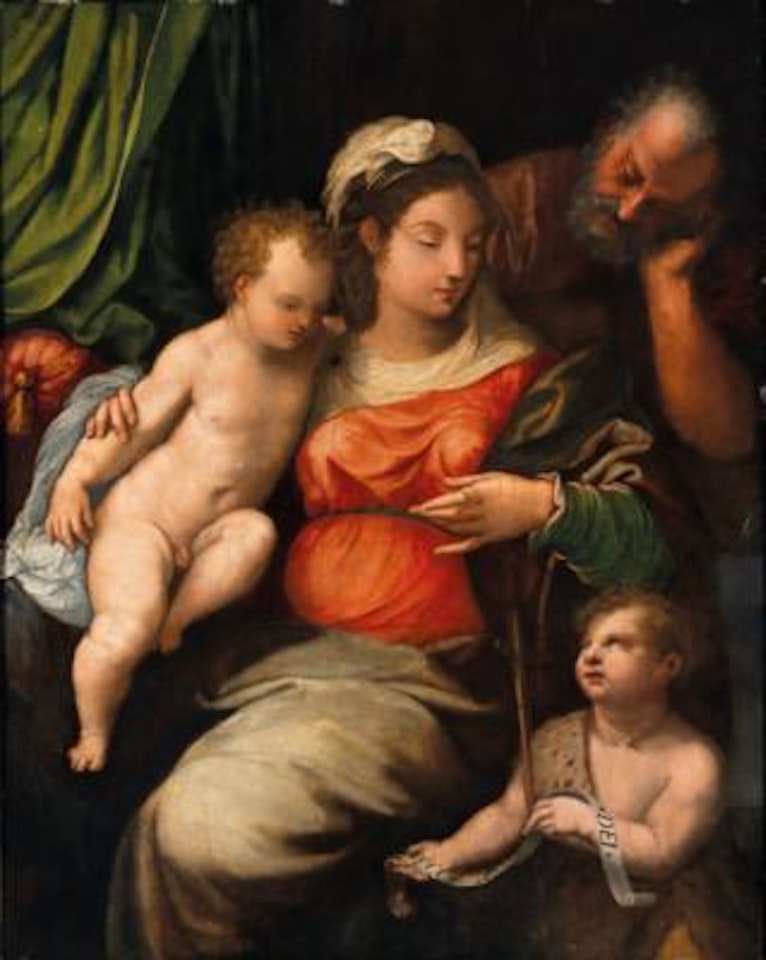 The Holy Family with the Infant Saint John the Baptist by Roman School