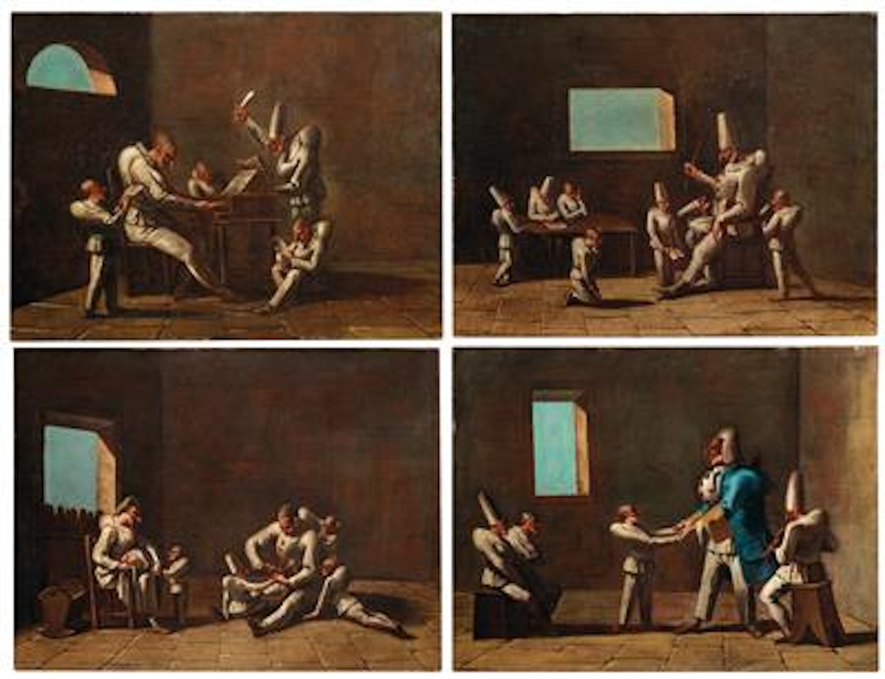 The Education of Pulcinella by Venetian School