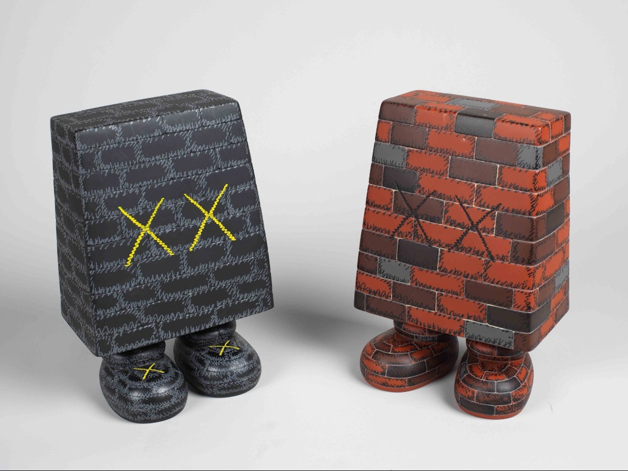 Wonderwall (Black, Red) (a set of 2) by Kaws