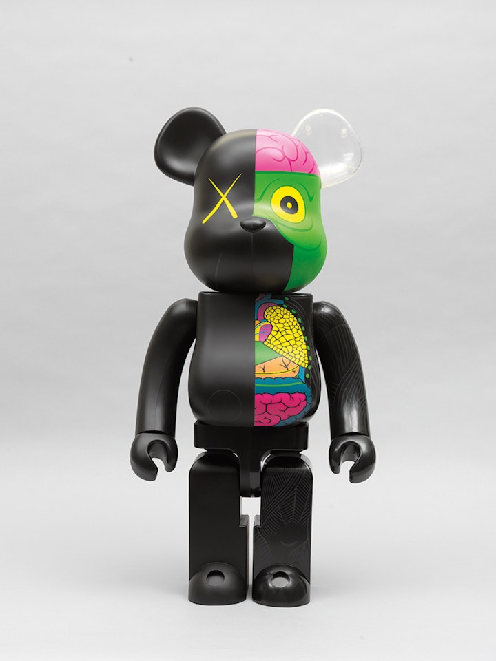 Dissected Companion: Bearbrick 1000% (Black) by Kaws