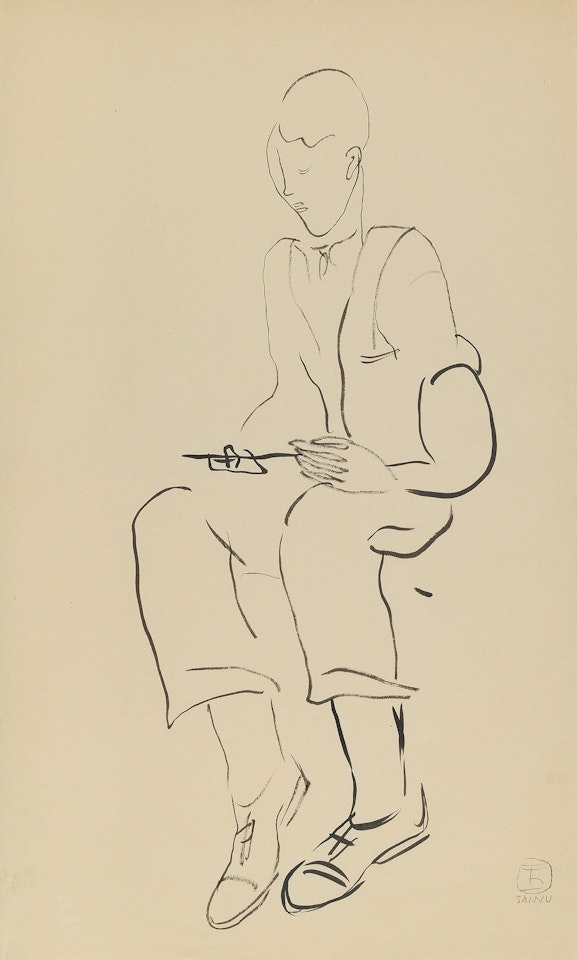 A Drawing Young Man by Sanyu