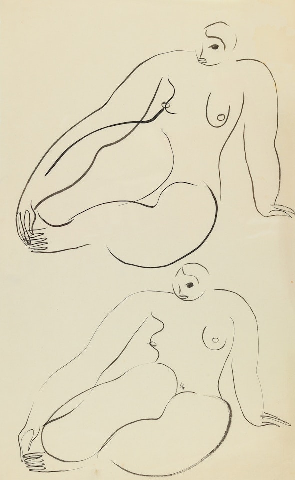Two Seated Nudes by Sanyu