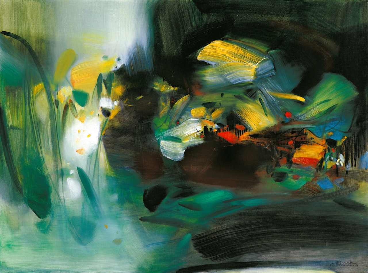 Sortant de la nuit(Day break) by Chu Teh-Chun