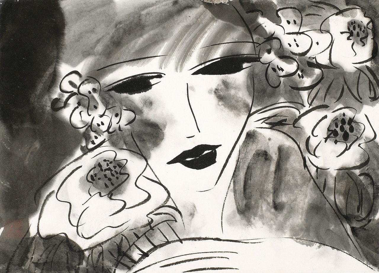 Beauty and Flowers by Walasse Ting