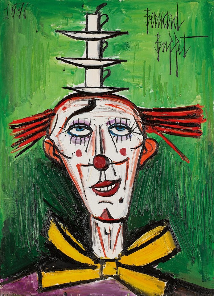 Clown aux tasses à café by Bernard Buffet