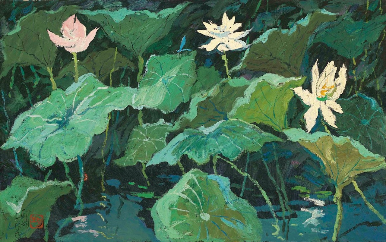 Lotus in Midsummer by Pang Jiun