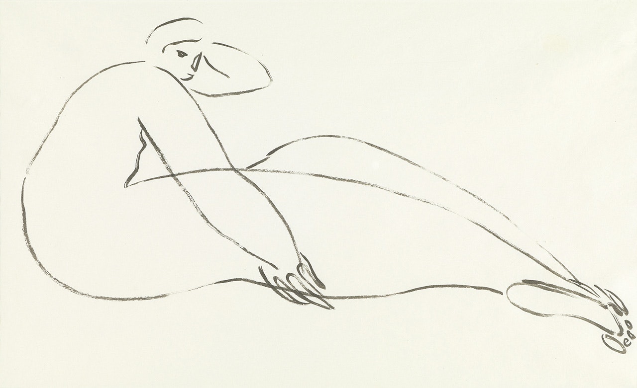 Sitting Nude by Sanyu