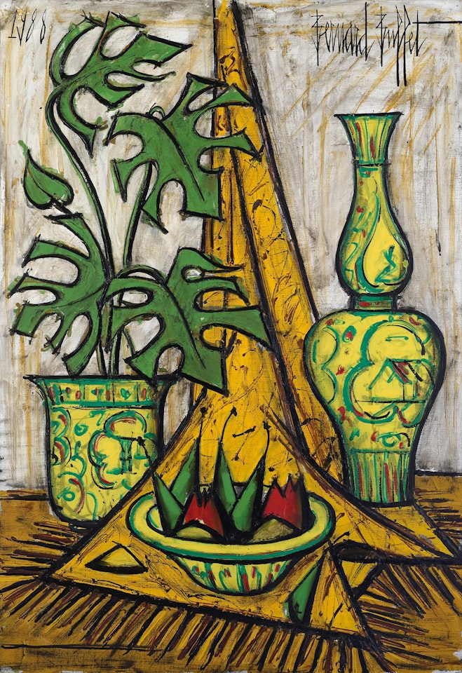 Nature morte au philodendron by Bernard Buffet