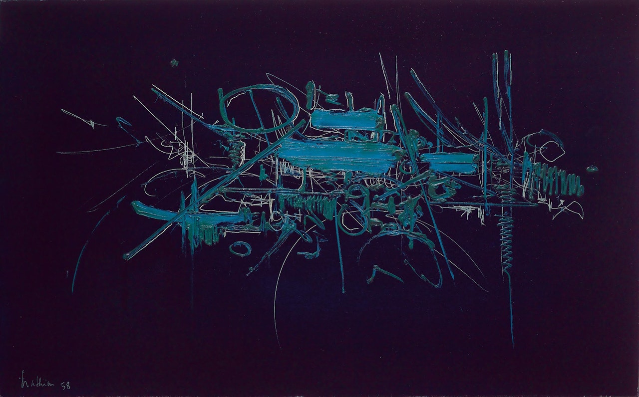 Composition bleue by Georges Mathieu