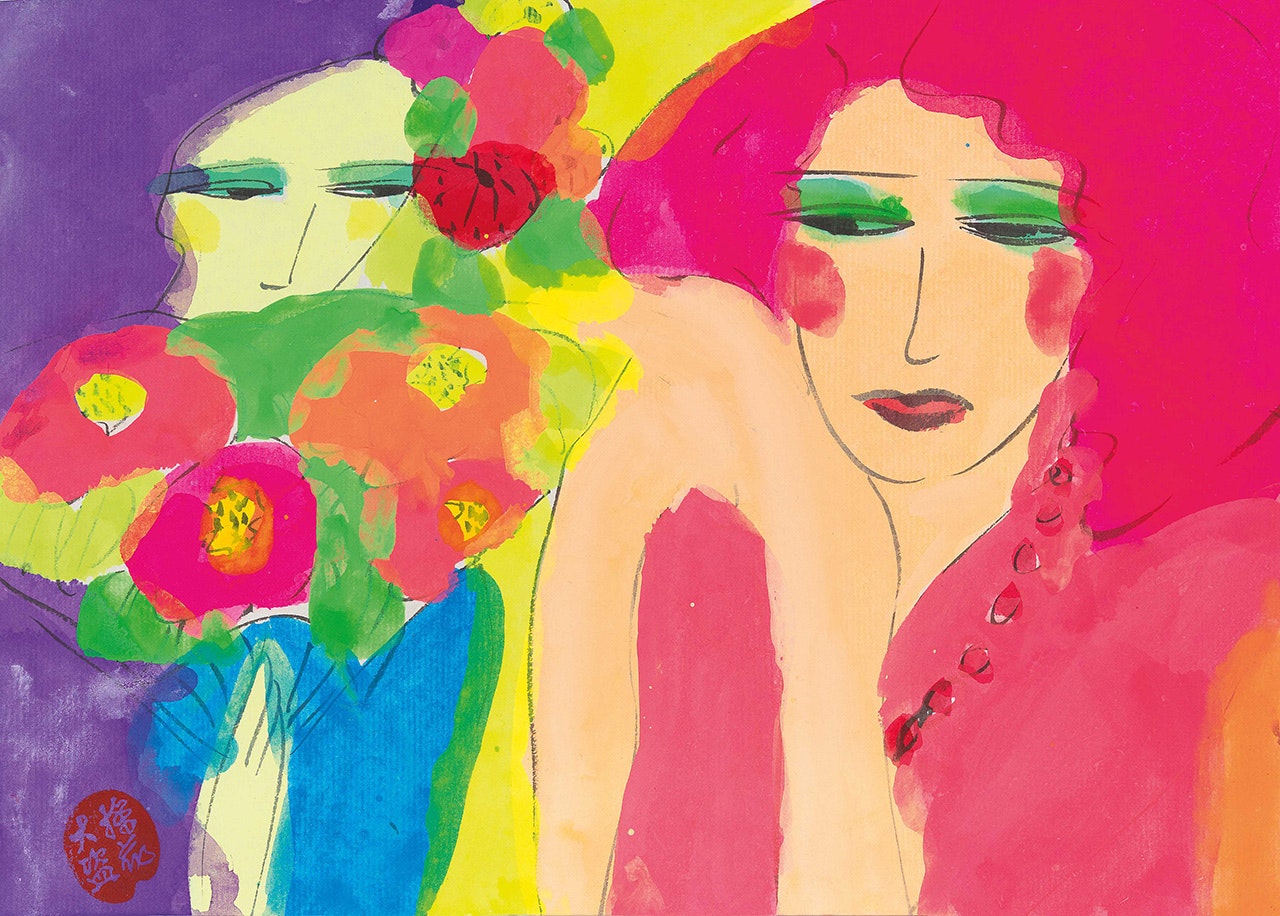 Two Beauties by Walasse Ting