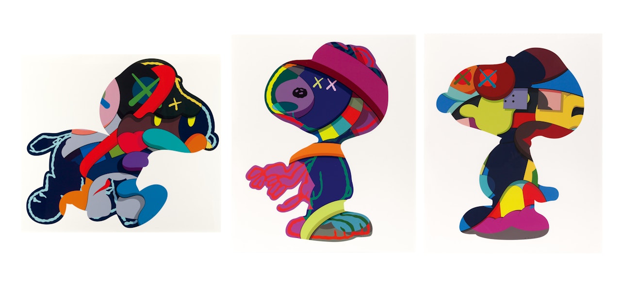 Stay Steady; The Things That Com- fort; No One’s Home (a set of 3) by Kaws