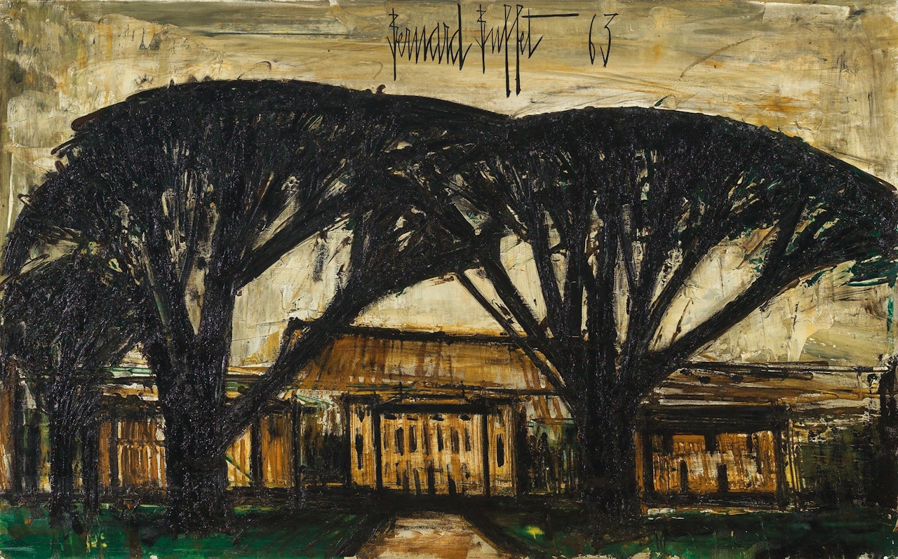 Château l'Arc (Paysage aux pins parasols) by Bernard Buffet