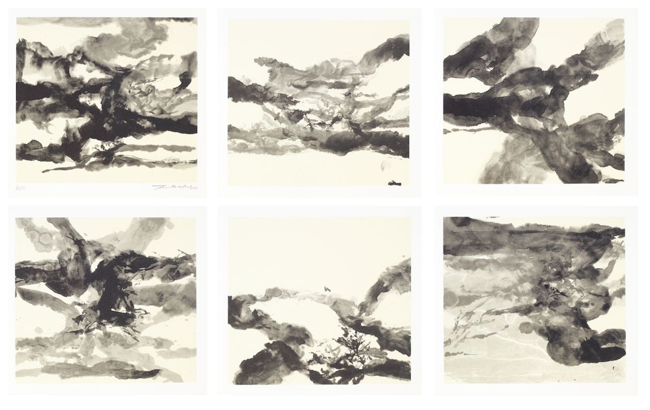 Empreintes(a set of 6) by Zao Wou-Ki