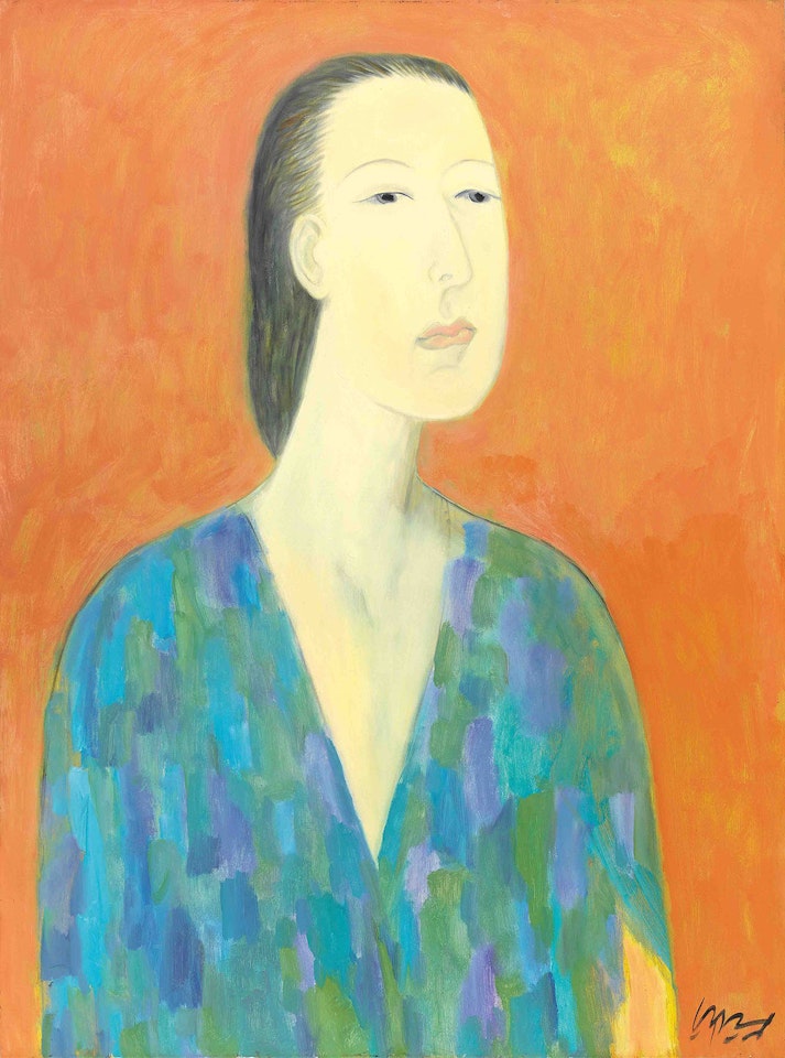 Lady in Floral Dress by Chiu Ya-Tsai