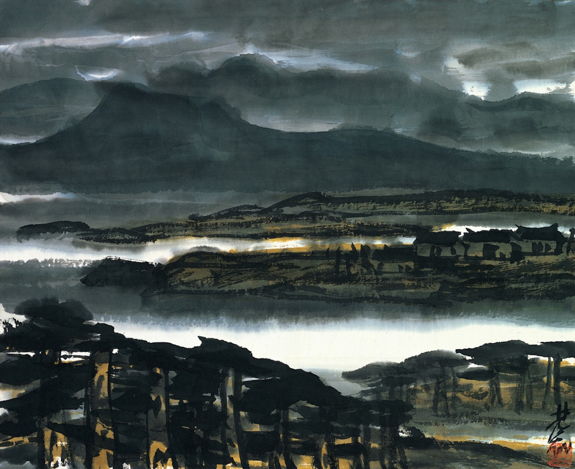 Riverside Landscape by Lin Fengmian