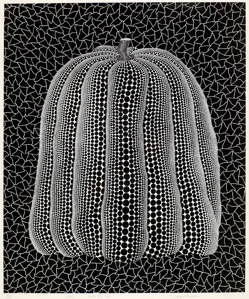 Pumpkin (white T) by Yayoi Kusama