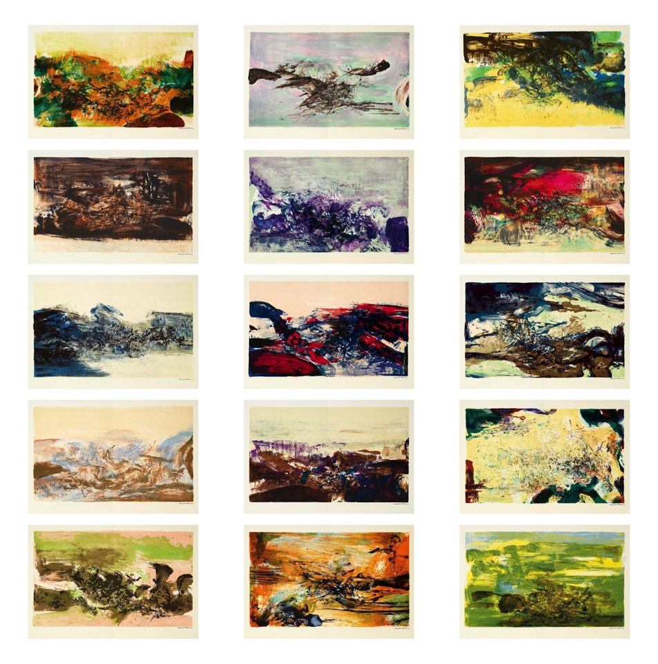 À la Gloire de L’image Suivi de Art Poétique (a set of 15) by Zao Wou-Ki