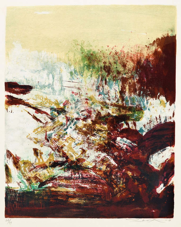 Untitled-2, Untitled (a set of 2) by Zao Wou-Ki