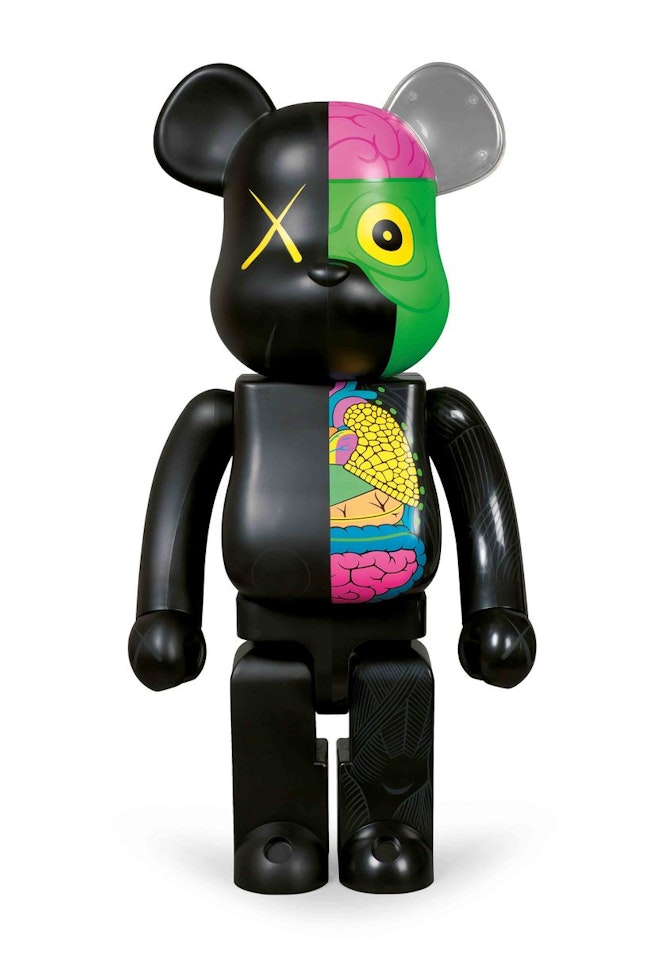 Dissected Companion: Bearbrick 1000% (Black) by Kaws