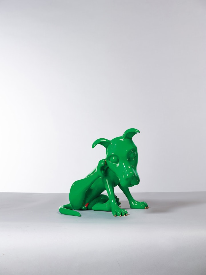 Green Dog 4 by Zhou Chunya