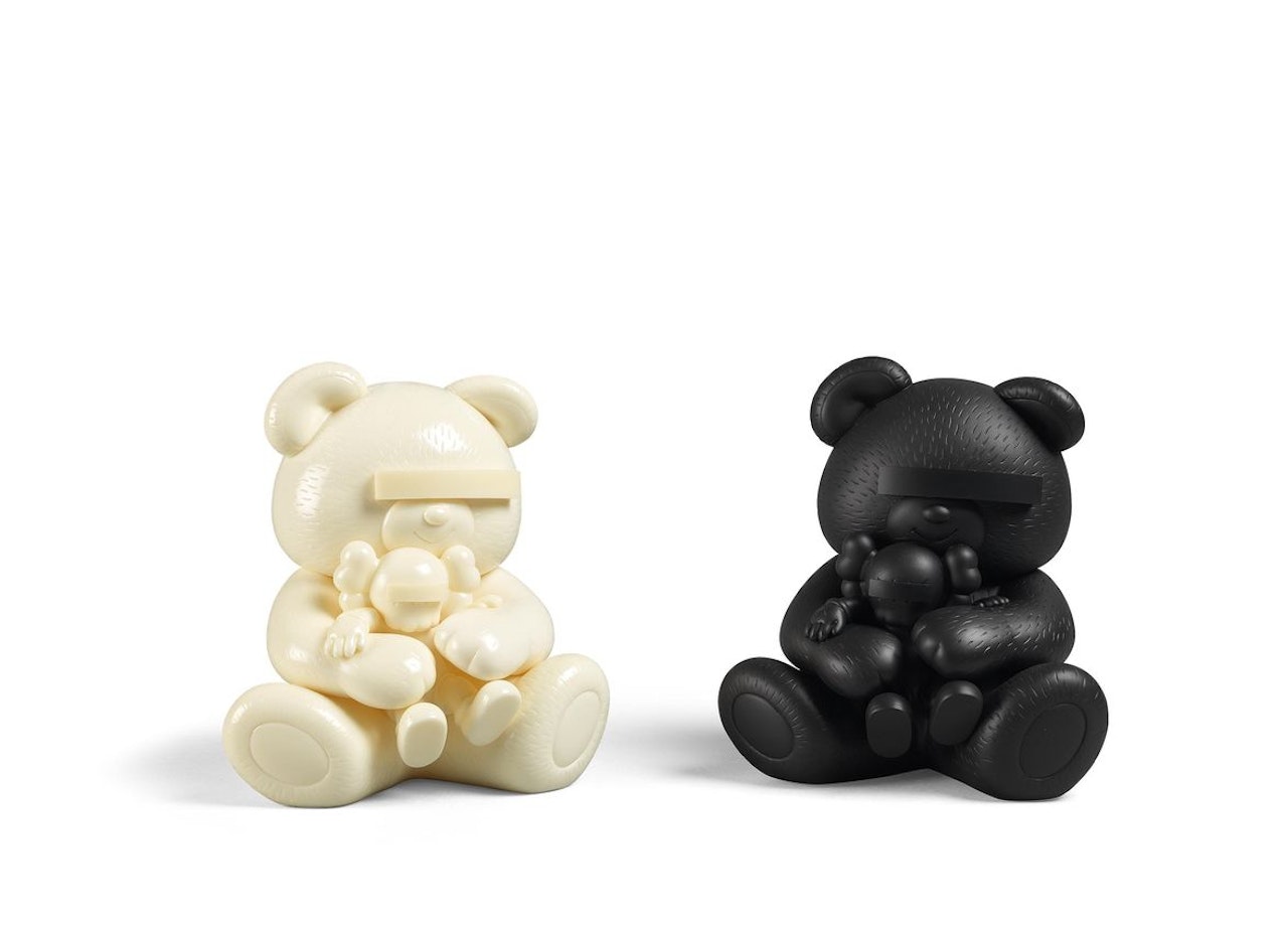 Undercover Bear (White, Black) (a set of 2) by Kaws