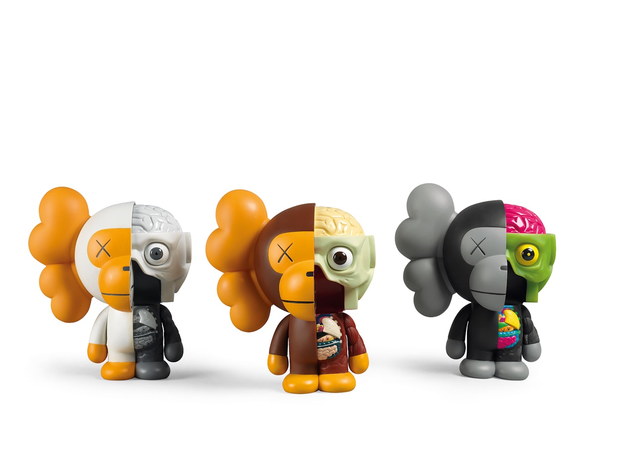 Dissected Milo (a set of 3) by Kaws