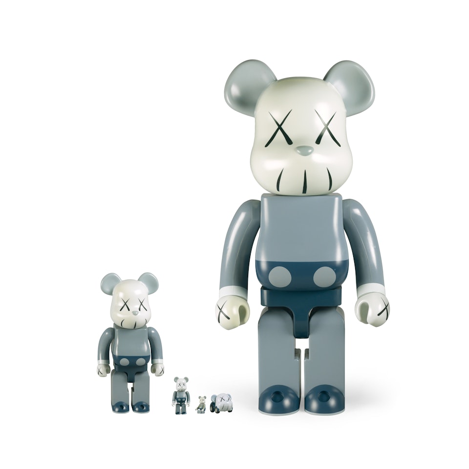 Bearbrick 1000% 400% 100% 50% (Blue) (a set of 4) by Kaws
