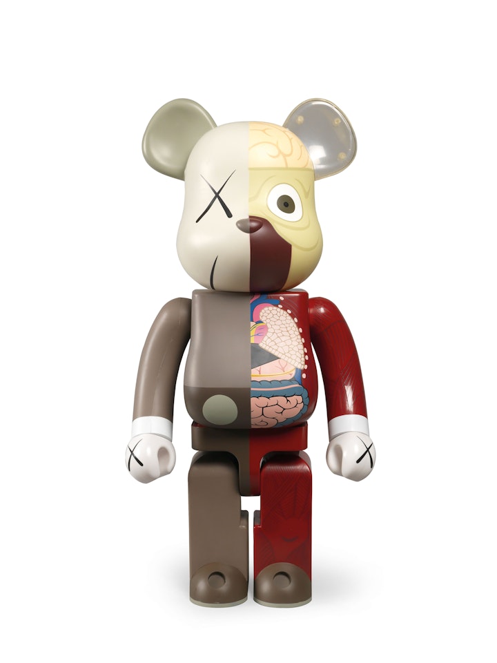 Dissected Companion: Bearbrick 1000% (Red) by Kaws