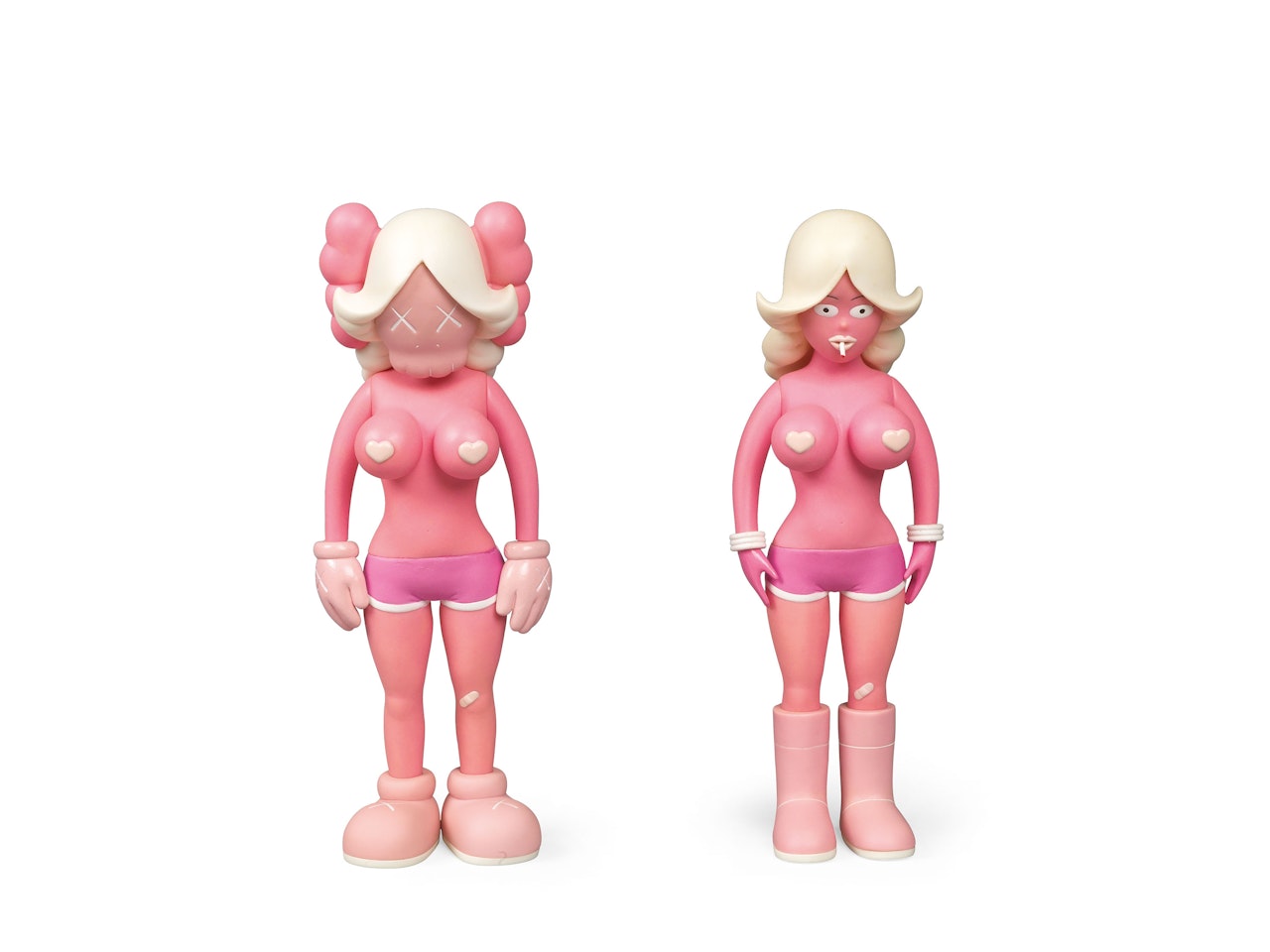 The Twins (Pink) (a set of 2) by Kaws