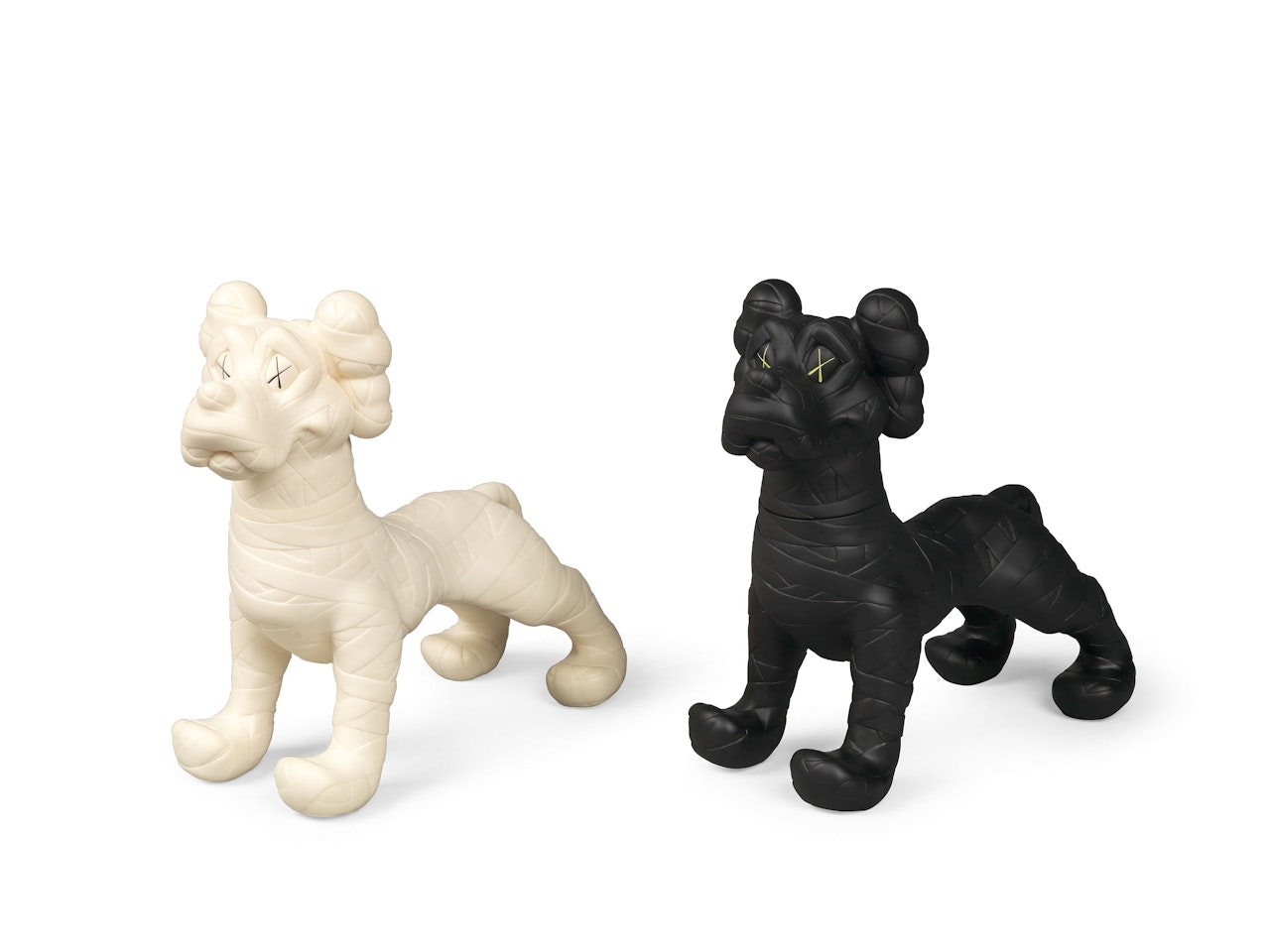 OriginalFake x Neighborhood Zooth Dogs (White & Black) (a set of 2) by Kaws