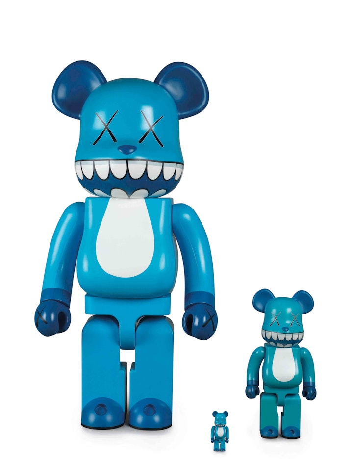 Chompers Bearbrick 1000%; 400%; 100% (a set of 3) by Kaws