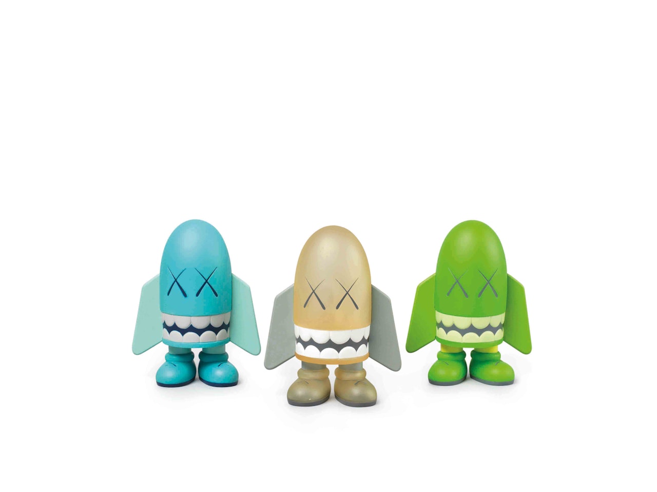Blitz (Blue, Grey, Green) (a set of 3) by Kaws