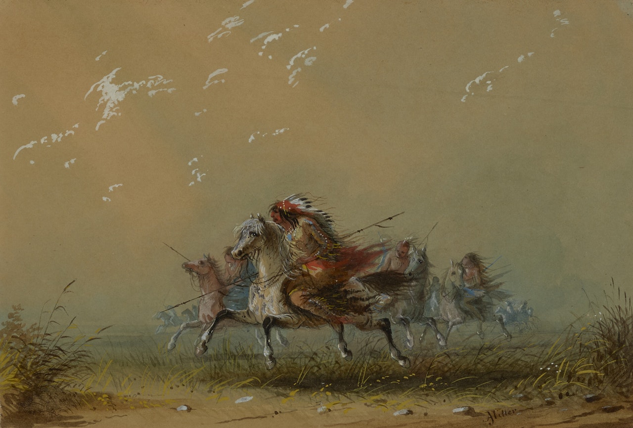 Indians on the War Path by Alfred Jacob Miller