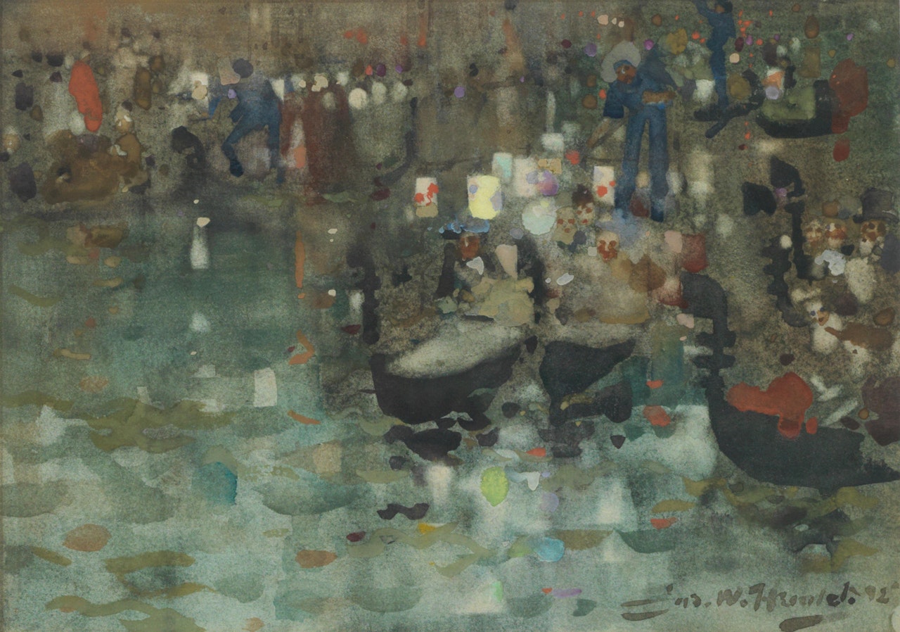 Venice, gondoliers by James Watterson Herald