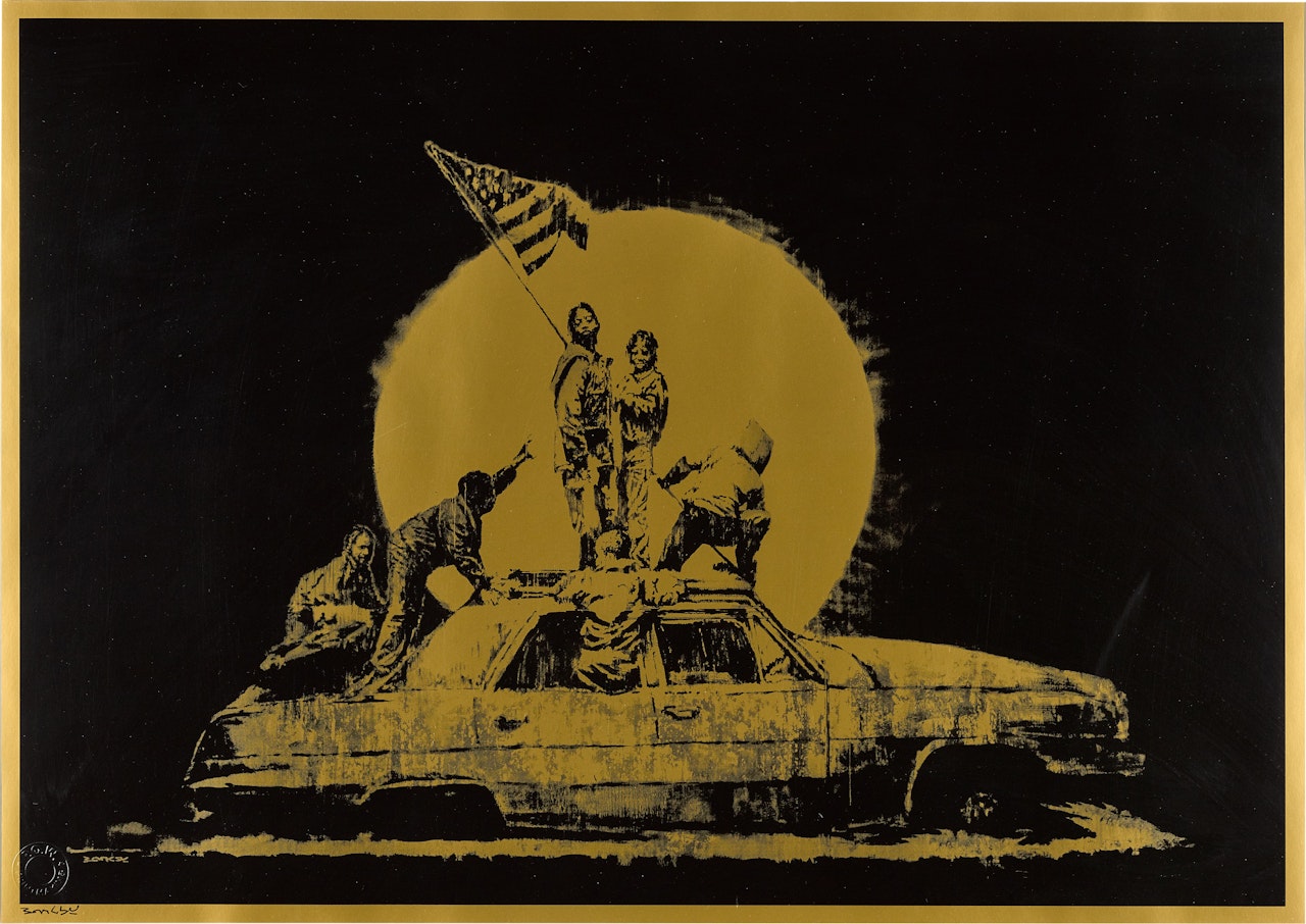 Gold Flag by Banksy