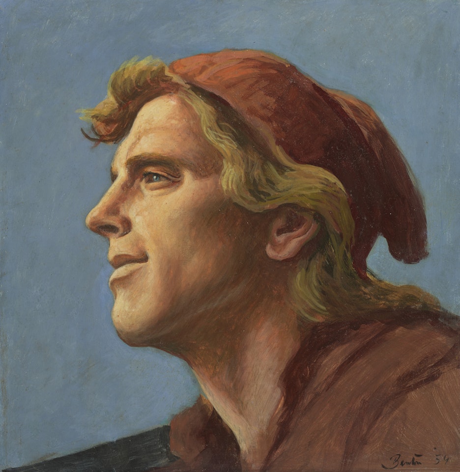 Burt Lancaster as "The Kentuckian" by Thomas Hart Benton