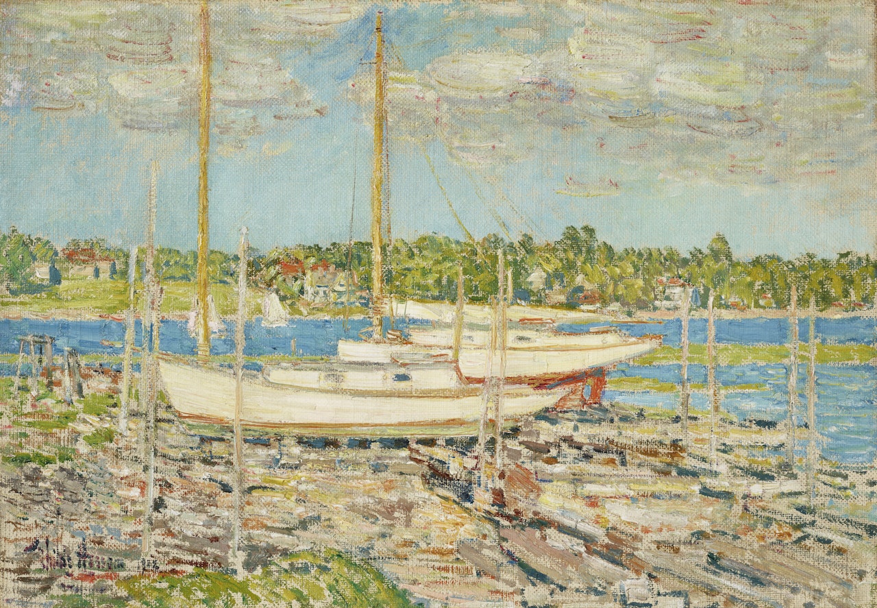 The Harbor by Childe Hassam