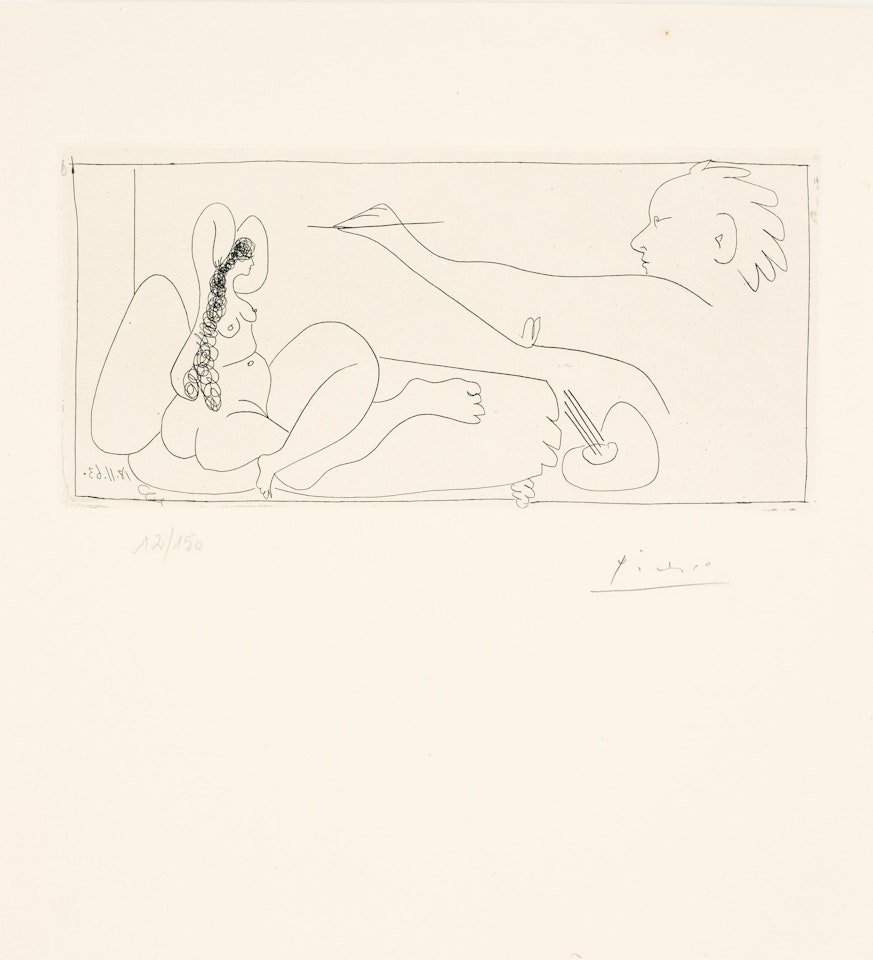 Peintre et Modèle a L'Ottoman, from Les Dames de Mougins by Pablo Picasso