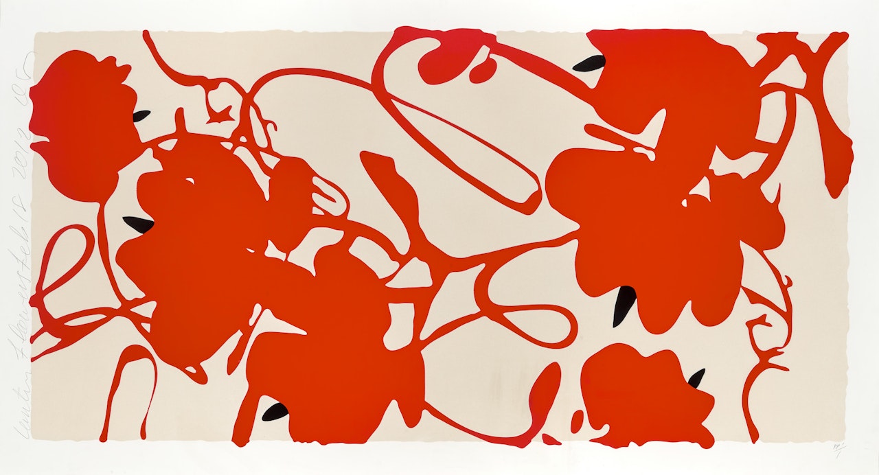 Lantern Flowers, Feb 18 by Donald Sultan