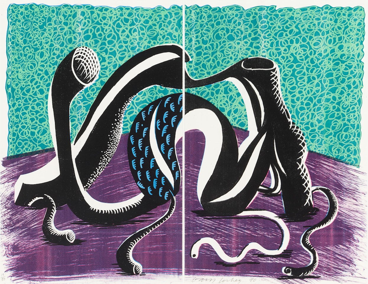 Extending, February (Diptych) by David Hockney