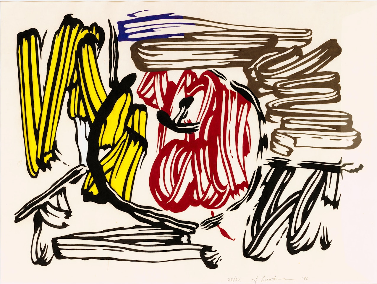 Red and Yellow Apple, from Seven Apple Woodcuts by Roy Lichtenstein